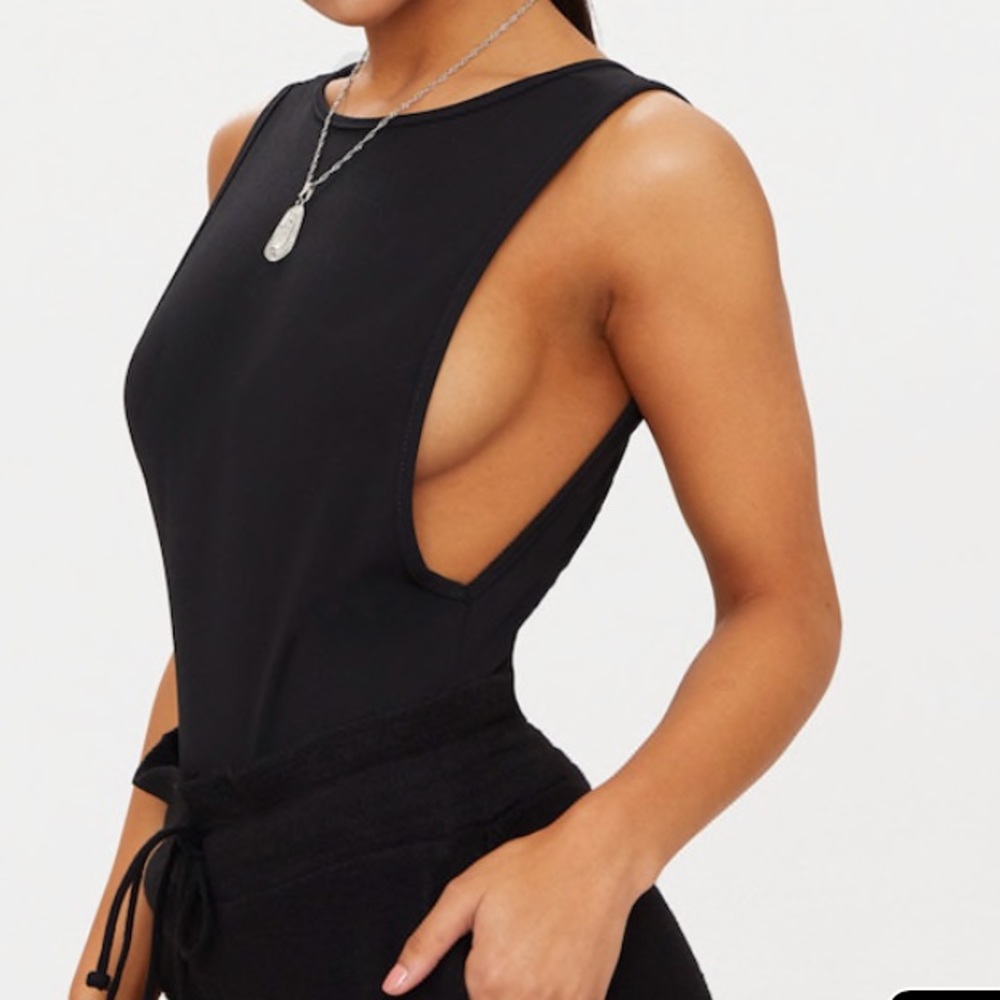 Black low back bodysuit